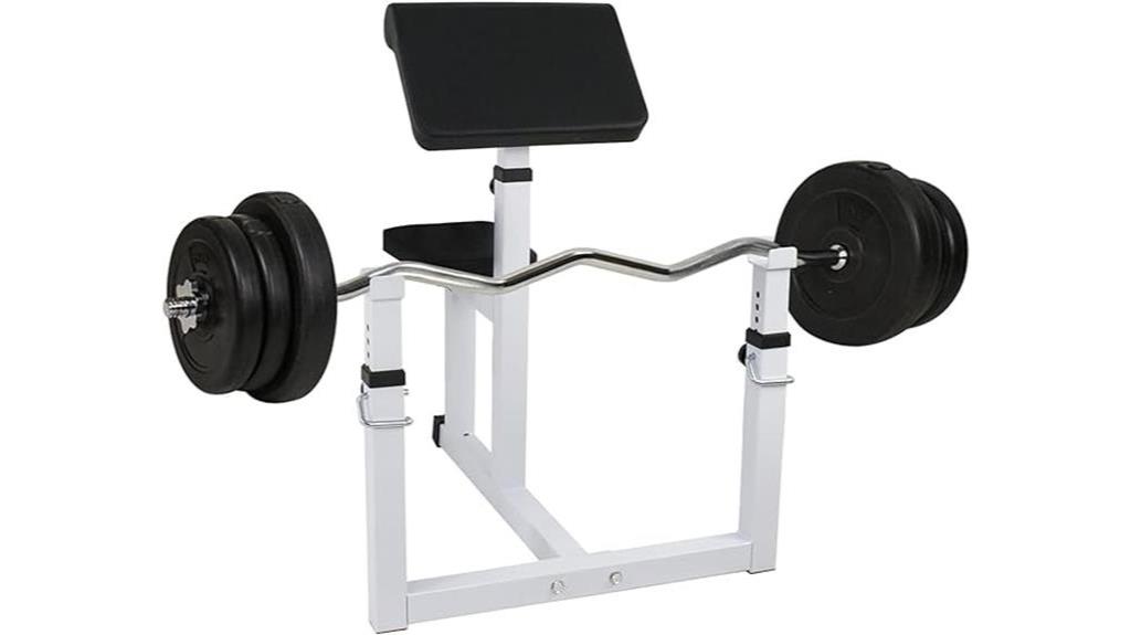 adjustable arm preacher curl