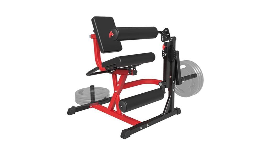 leg extension and curl machine