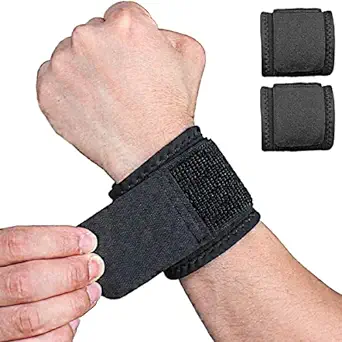 adjustable black wrist brace