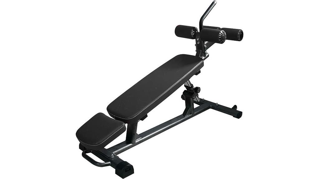 adjustable sit up bench with weight and reverse crunch handle