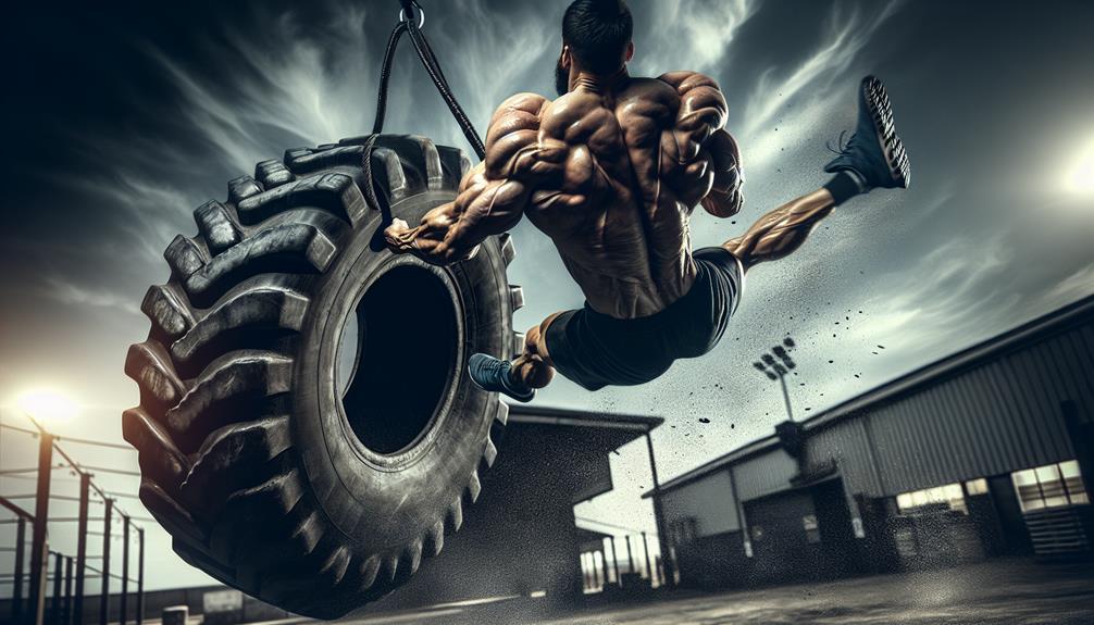 strength training with tires