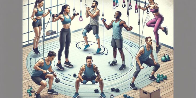 efficient workout with circuit training