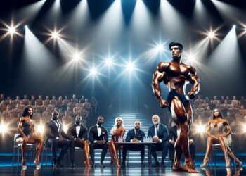 showcasing physique on stage