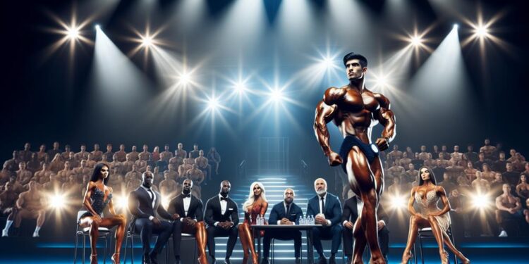 showcasing physique on stage