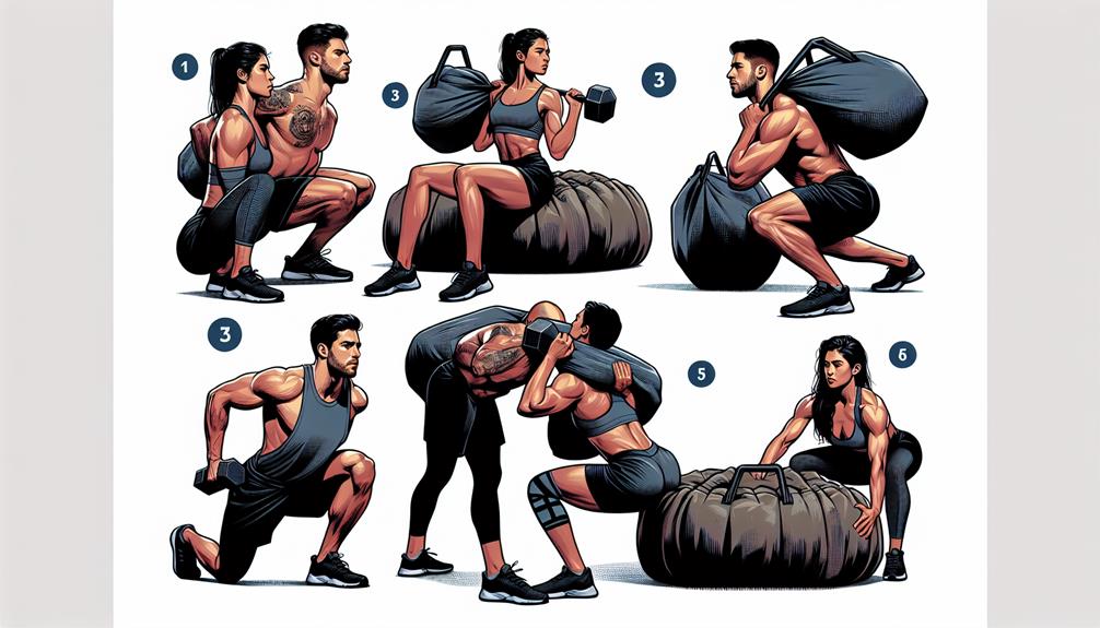 strength building sandbag workouts