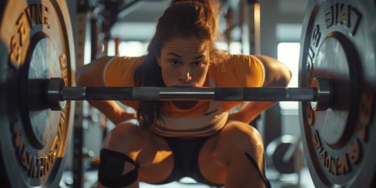 Powerlifting woman image