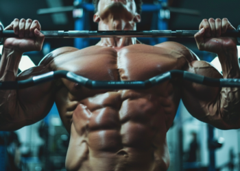 Bodybuilder work out image