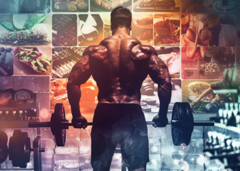 Bodybuilder in Gym Image