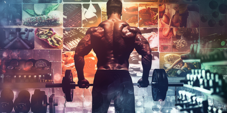 Bodybuilder in Gym Image