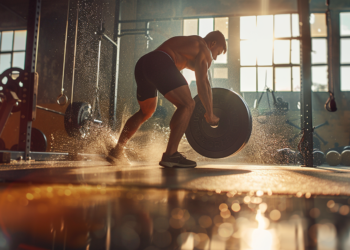 Squat image of bodybuilder