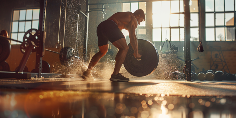 Squat image of bodybuilder